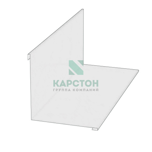 Угол внутренний кровельный стальной 2000×80×0,45 мм